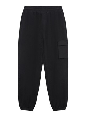 【59任选2件】班尼路春季新品男装简约休闲布绒拼接针织裤口袋保