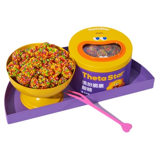 西塔星球/缤纷脆裹酸糖软糖酸粒脆裹内软甜芯彩虹解馋零食