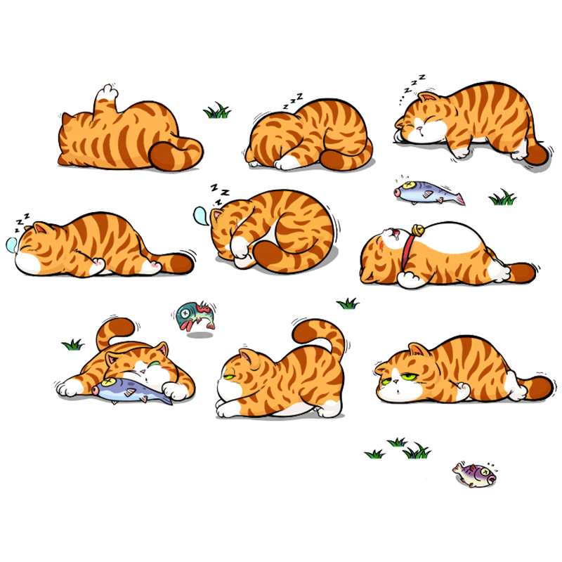 个性趣味可爱猫咪车贴纸划痕贴