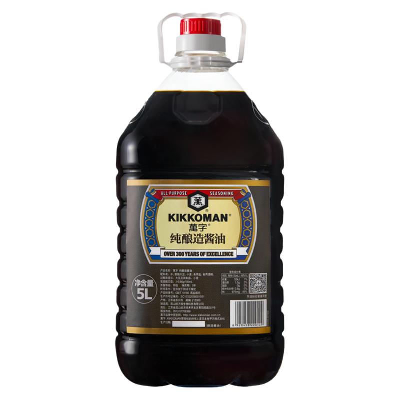 全国包邮 冠运 万字 龟甲万 日式浓口纯酿造酱油5L桶装日料调味品