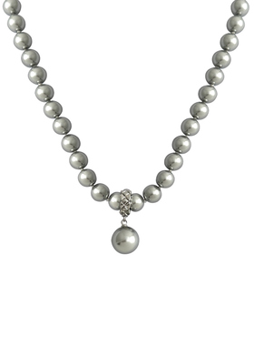 可拆卸经典白珍珠毛衣链项链女