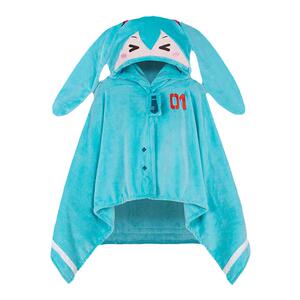 Moeyu 正版 初音未来空调毯多功能连帽法莱绒披肩miku柔软家居服