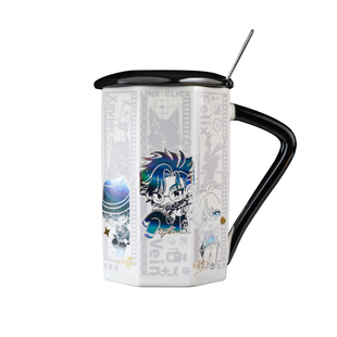 时光代理人正版联名切面陶瓷水杯周边 Vein刘枭夏斐Q版学生带盖勺