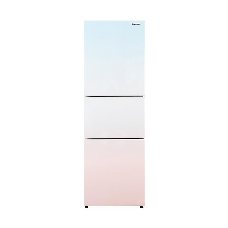 【梦幻渐变】松下官方270L三门小户型家用超薄嵌入式冰箱 EC27MPB