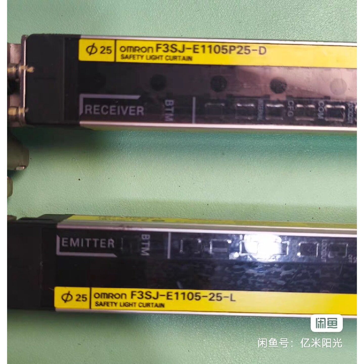议价欧姆龙F3SJ-E1105安全光幕整套,原厂原配发,110