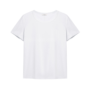 TINGE贴己新疆长绒棉基础T恤女春秋25年新款亲肤柔滑弹力短袖上衣