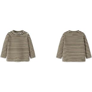 迷你巴拉巴拉男女童亲子长袖T恤2025秋冬季儿童半高领百搭打底衫