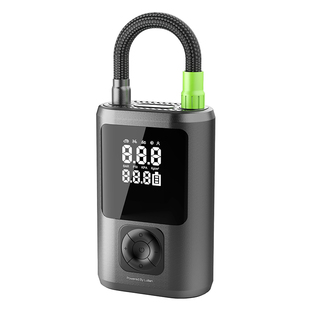 绿田无线车载充气泵汽轿车用电动自动冲气筒迷你便携式轮胎打气泵