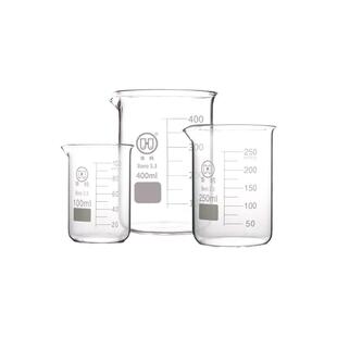 华鸥 实验玻璃器材 玻璃烧杯25 50 100 150 200 250 500 800 1000 ml耐高温烧杯低型烧杯