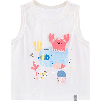 Aengbay背心短袖上衣夏季纯棉