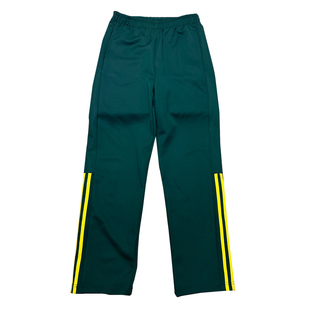 深绿色校服裤子学生黄色两道杠男女高初中小学生运动休闲直筒长裤