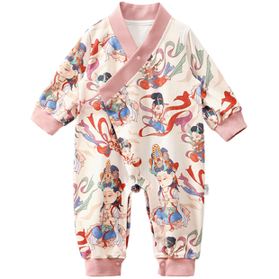 龙喜年《云宫迅音》婴儿汉服中式国风拜年服满月衣服纯棉百岁礼服