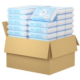 柔妮芙云柔巾婴儿柔纸巾保湿纸巾抽纸宝宝专用超柔乳霜纸整箱30包