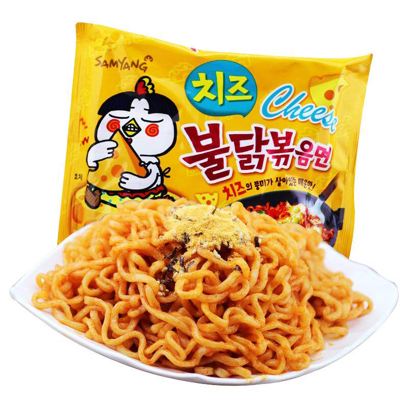 火鸡面韩国进口三养芝士味火鸡面辣干拌方便面碗装杯装方面速食