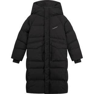 水孩儿儿童羽绒服三防长款冬装男童大童宝宝女童外出厚防寒服外套