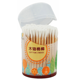 泰恩康家用多功能双头木棒棉签掏耳朵专用化妆卸妆清洁一次性棉棒