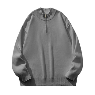 班尼路SK半拉链长袖毛衣男士秋冬新款百搭时尚潮流立领外搭上衣YS