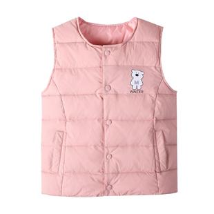 儿童羽绒马甲背心女童羽绒服内胆秋冬宝宝保暖马夹坎肩女孩中大童