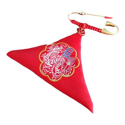 三角符袋桃木装胎发朱砂护身符袋