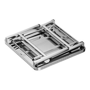 加厚不锈钢折叠桌便携式烧烤桌子户外摆摊夜市简易餐桌圆角小方桌