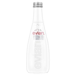法国evian依云矿泉水330ml玻璃瓶装整箱天然弱碱性高端饮用水