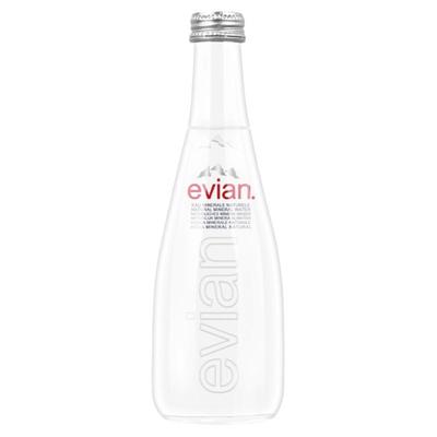 法国evian依云矿泉水330ml玻璃瓶