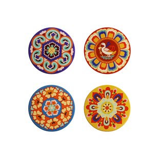 敦煌研究院 花盛敦煌陶瓷杯垫 家用防烫耐高温杯垫吸水茶托高级感