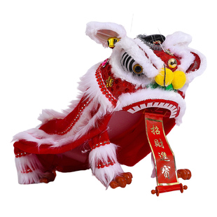 醒狮提线木偶送小孩老外中国风特色礼品民俗民间传统手工舞狮子