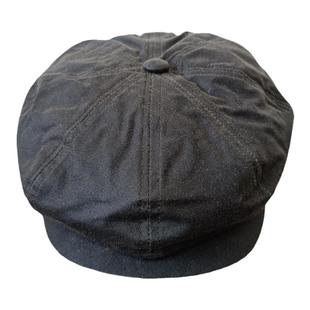 经典油蜡布八角帽潮男做旧纯棉报童帽子防水户外英伦百搭阿美咔叽