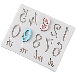 生日快乐翻糖硅胶模具英文字母数字边框巧克力模烘焙蛋糕装饰工具