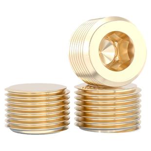 国标黄铜铜内六角堵头闷头公制英美制油堵管堵外纯全1分2分3分4分