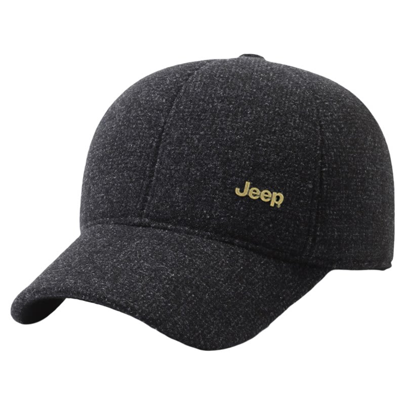 jeep吉中老年人冬季保暖棒球帽