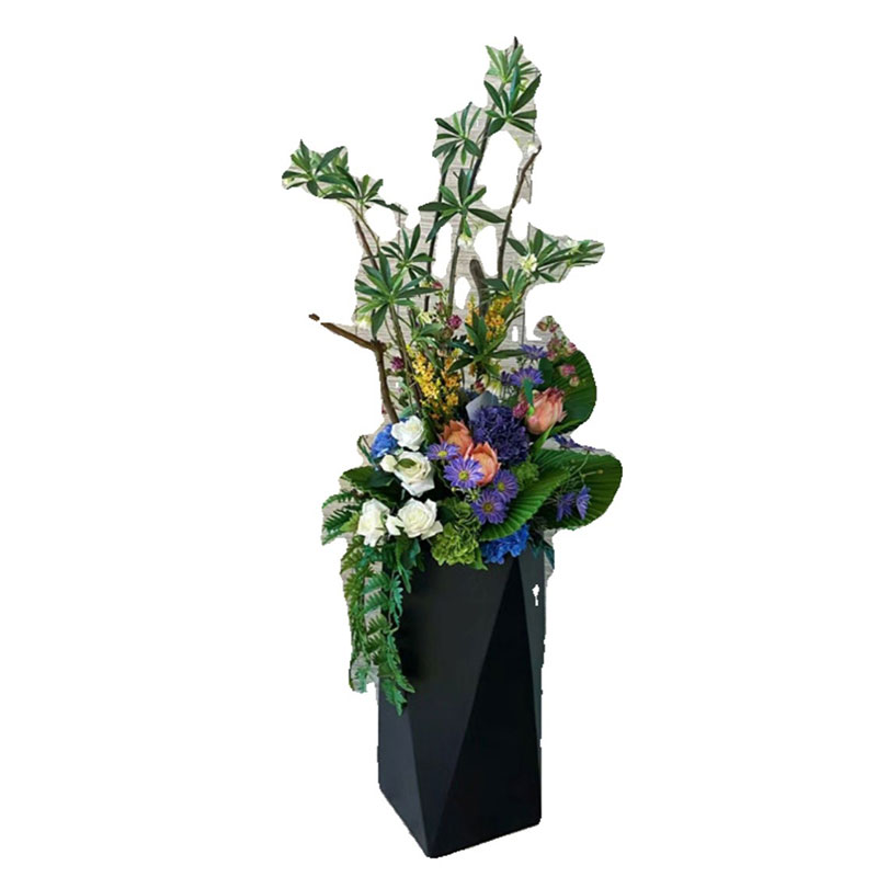朗怡高品质花材直销玻璃钢花器