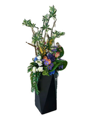 朗怡高品质花材直销玻璃钢花器