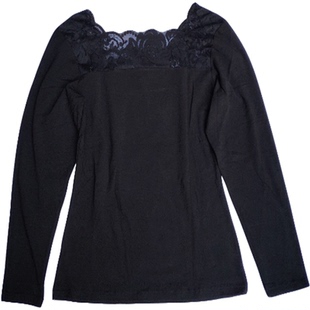 高端新款 华宝莉9980性感 女士方领保暖打底衫套装 莱卡莫代尔棉