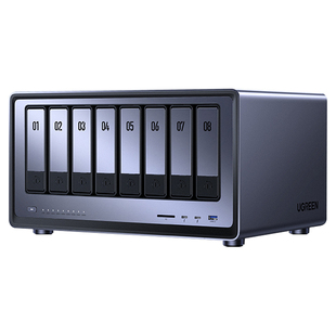 绿联私有云DXP8800Pro八盘位NAS网络存储服务器AI相册双万兆网口企业级安全存储团队协作数据共享PCIE扩展