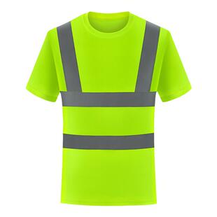 夏季反光短袖t恤速干反光衣工地施工建筑建筑安全透气工作服定制