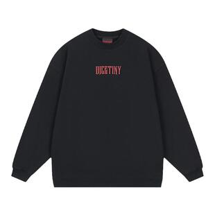 DICETINY 基础logo印花情侣卫衣美式街头国潮牌男女重磅上衣外套