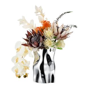 摩登MODERN轻奢不锈钢花瓶摆件客厅插花现代简约ins风装饰品花器