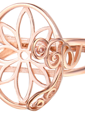 致闺蜜女s925银戒指空托