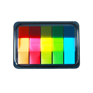 得力记事贴 归类标签N次贴便利贴彩色便签纸索引贴荧光膜指示分类