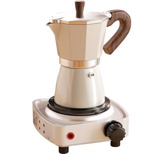 捷安玺摩卡壶家用式小型全自动手冲咖啡壶套装意式咖啡户外电陶炉