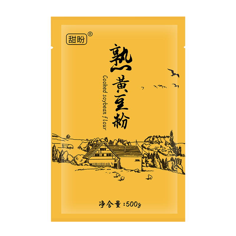 黃豆粉炒熟黃豆面粉即食糍粑商用年糕豆乳驢打滾燒烤蘸料早餐5斤