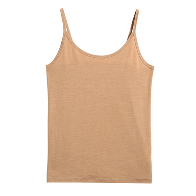 羊小诺美利奴羊毛速干背心女运动吊带吸湿排汗登山打底内衣160