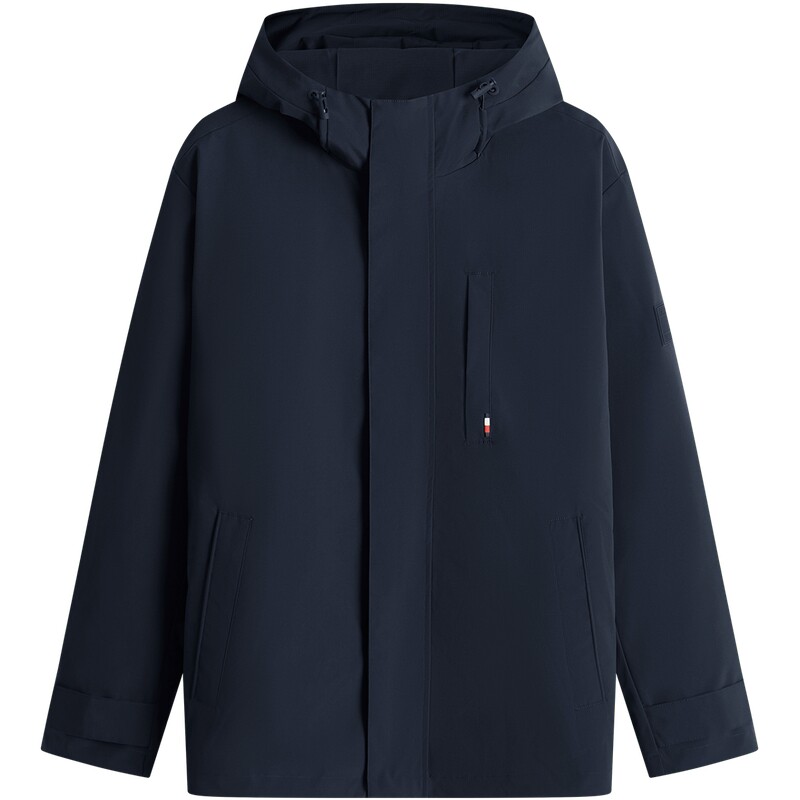 Tommy男装三合一轻薄连帽羽绒服