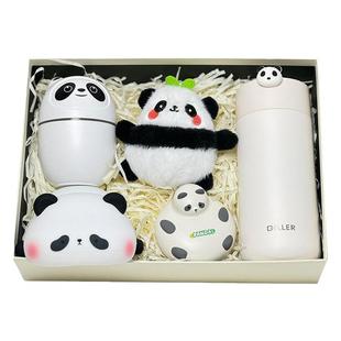 可爱成都熊猫纪念品加湿器夜灯保温杯暖手宝挂件送礼实用礼品套装