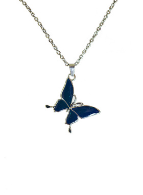 嘻哈街舞潮牌蝴蝶钛钢项链配饰