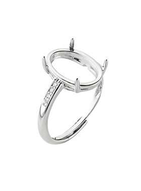 戒指空托女款diy镶嵌绿松石戒托