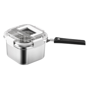 米膳葆不锈钢保鲜盒露营多功能省油迷你炸串炸薯条炸猪油小奶锅