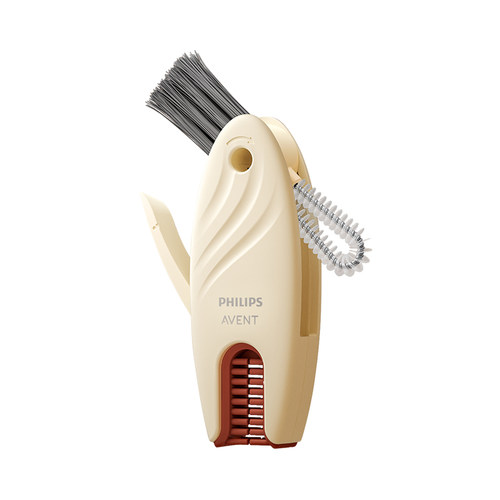 飞利浦新安怡三合一杯盖刷清洗神器多功能奶瓶缝隙保温杯清洁刷子